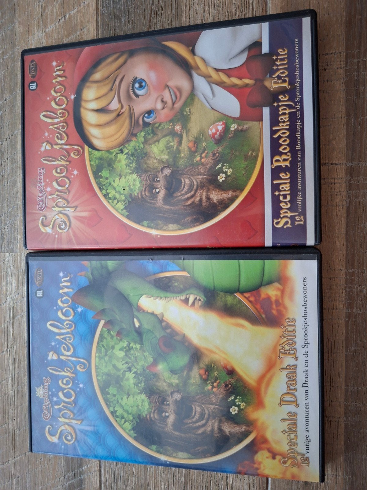 Efteling Sprookjesboom DVD's: Roodkapje & Draak Edities, Alle leeftijden, Inclusief doosje, Tv-serie, Zo goed als nieuw