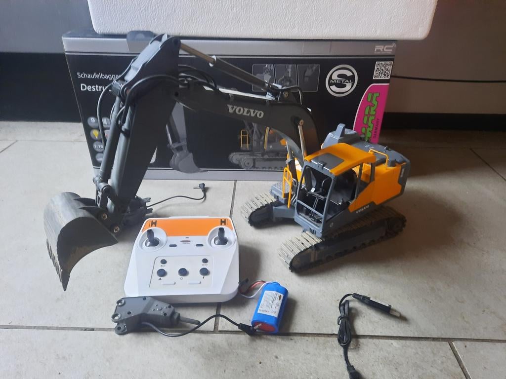 Graafmachine rc volvo EC160E  ELEKTRISCHE, Ophalen of Verzenden, Zo goed als nieuw, Onderdeel