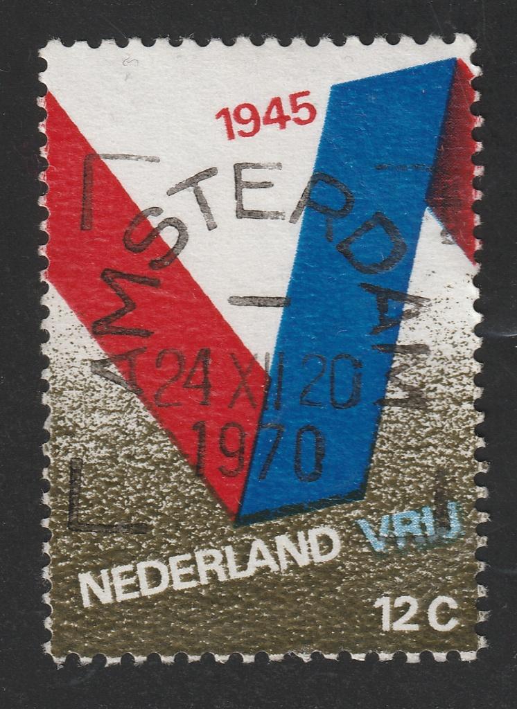 nvph 970 met stempel Amsterdam (10428), Ophalen of Verzenden, Na 1940, Gestempeld