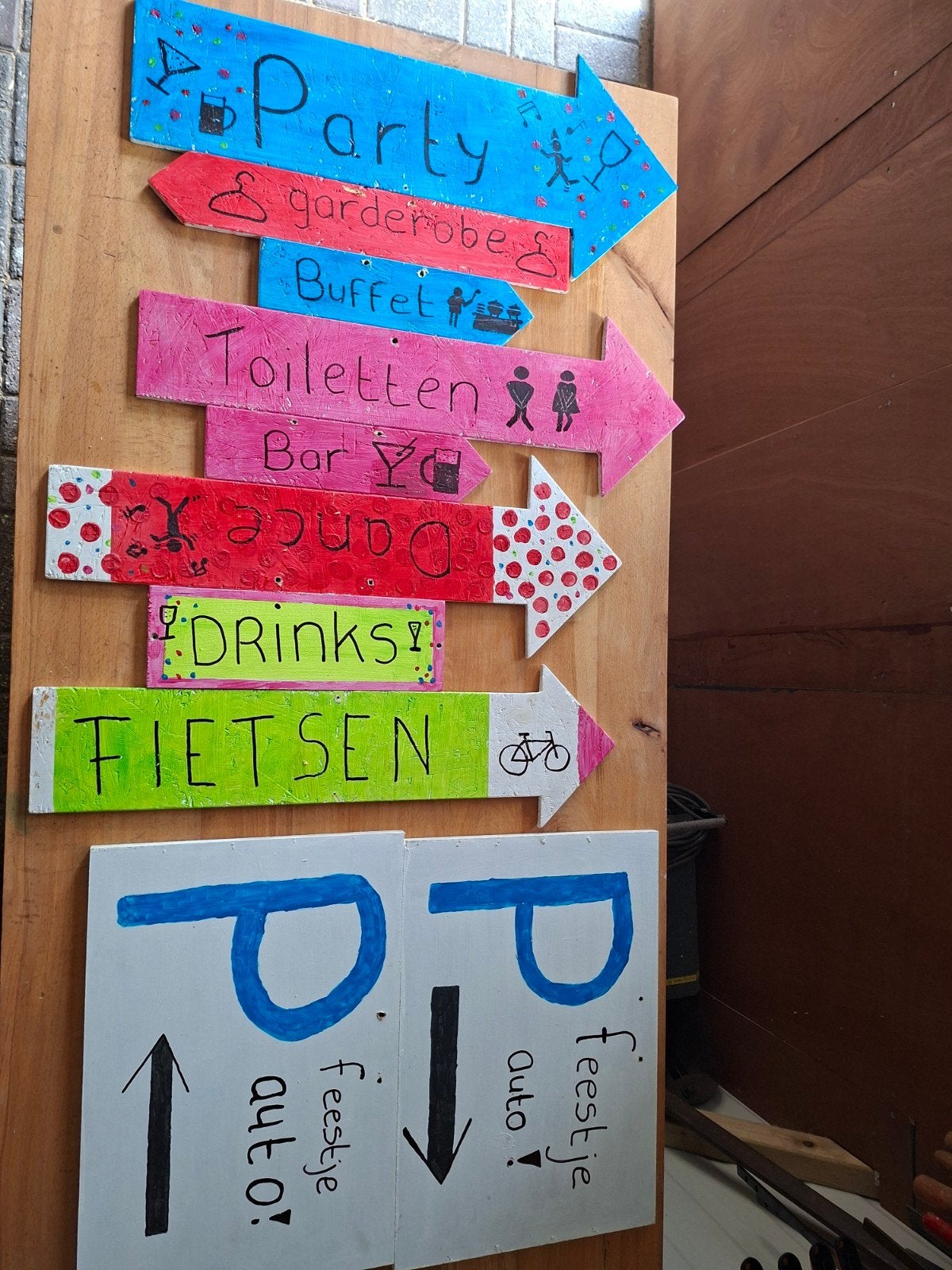 Handgemaakte Feestwegwijzers - Uniek en Sfeervol, Ophalen of Verzenden