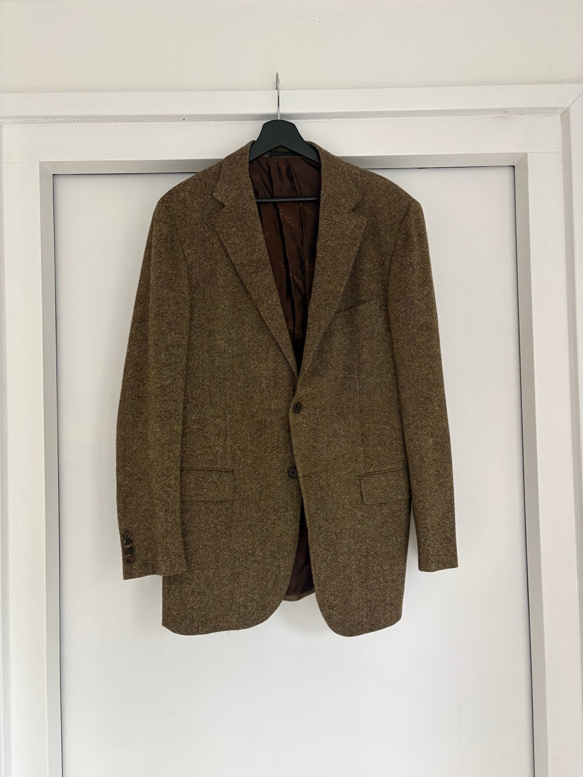 Stijlvol Tweed Jasje Maat 52 - Raffaele Caruso per New Bosto, Kleding | Heren, Kostuums en Colberts, Ophalen of Verzenden, Zo goed als nieuw