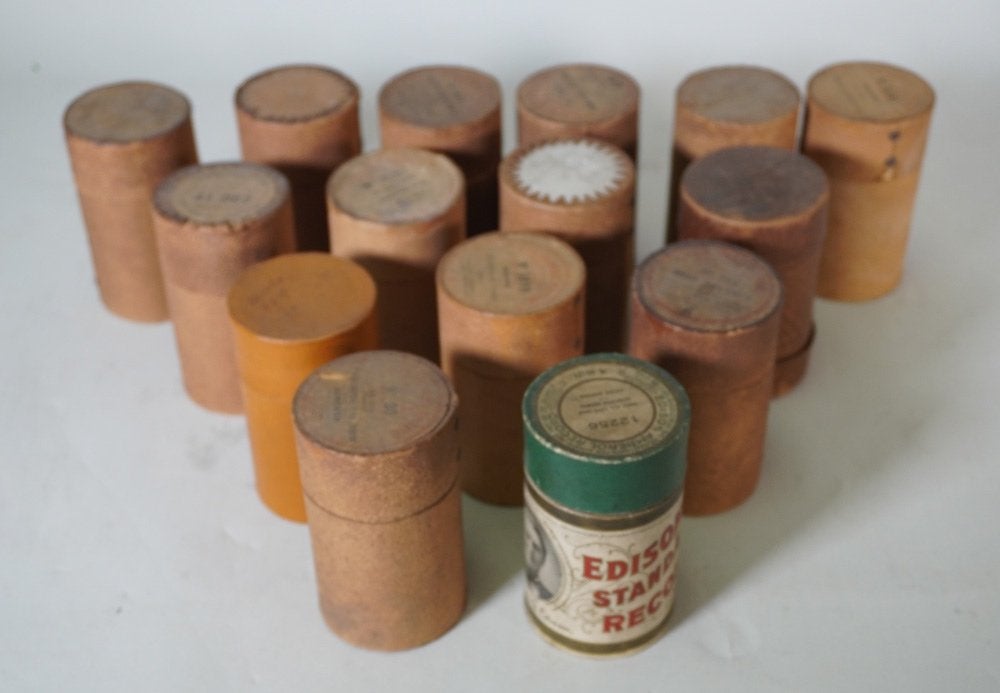 15 originele Pathe / Edison wasrollen in doos, Ophalen of Verzenden