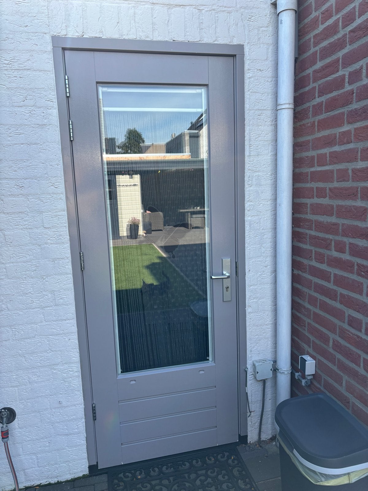 Merantie Buitendeur met Kozijn, HR++ Glas en 3-puntssluiting, Doe-het-zelf en Verbouw, Ophalen, Gebruikt, 80 tot 100 cm, 215 cm of meer