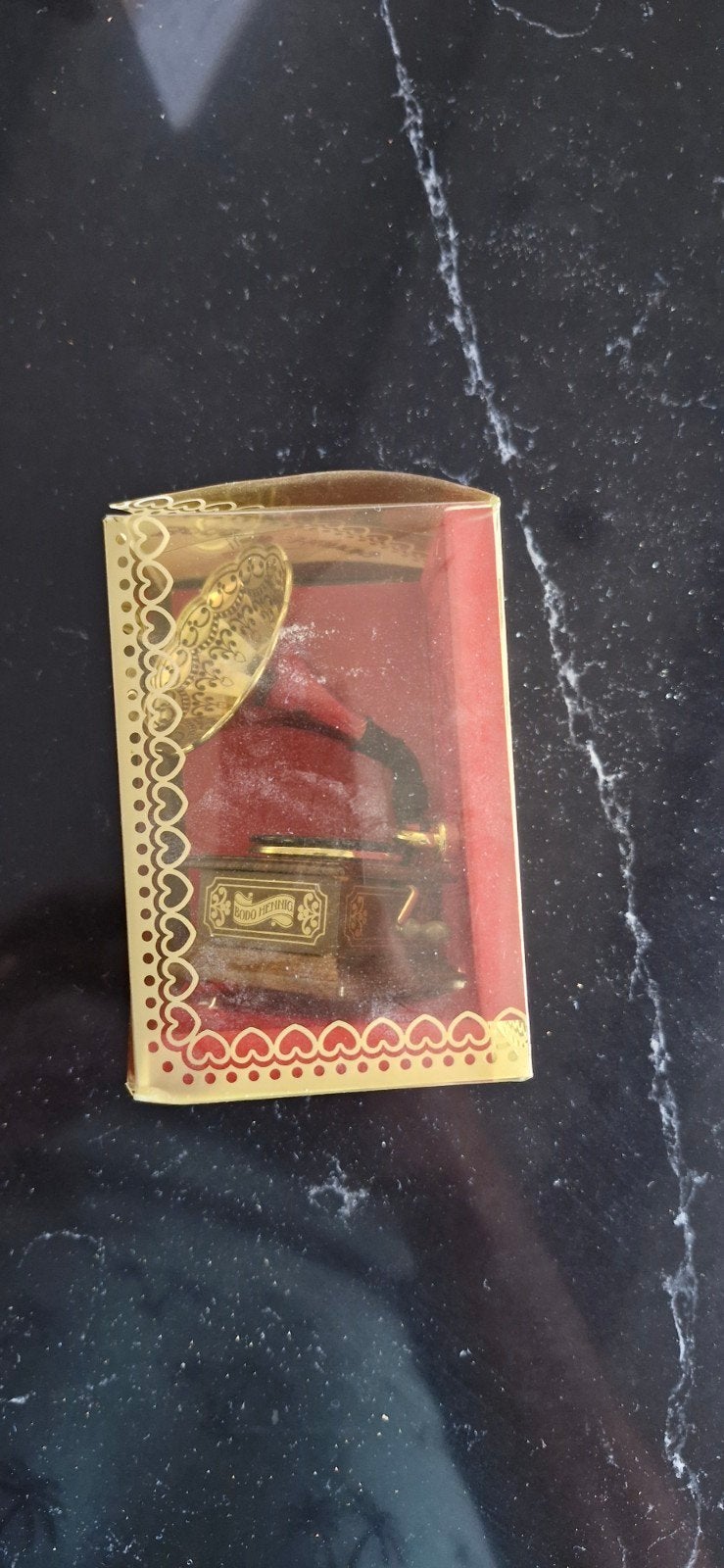 Bodo Hennig Miniatuur Grammofoon Muziekdoosje, Ophalen of Verzenden, Zo goed als nieuw