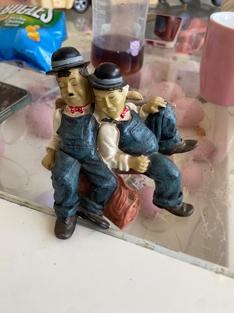 laurel en hardy beeldjes, Ophalen of Verzenden, Gebruikt, Mens