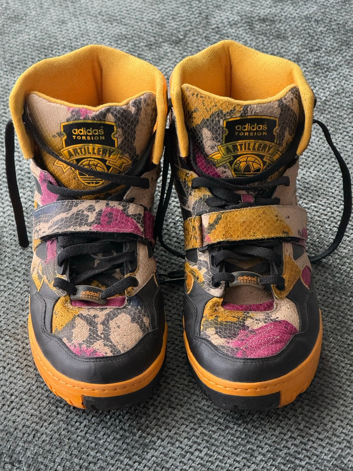 Adidas Torsion Artillery Jeremy Scott Slangenprint Maat 46, Overige kleuren, Ophalen of Verzenden, Adidas, Sneakers of Gympen