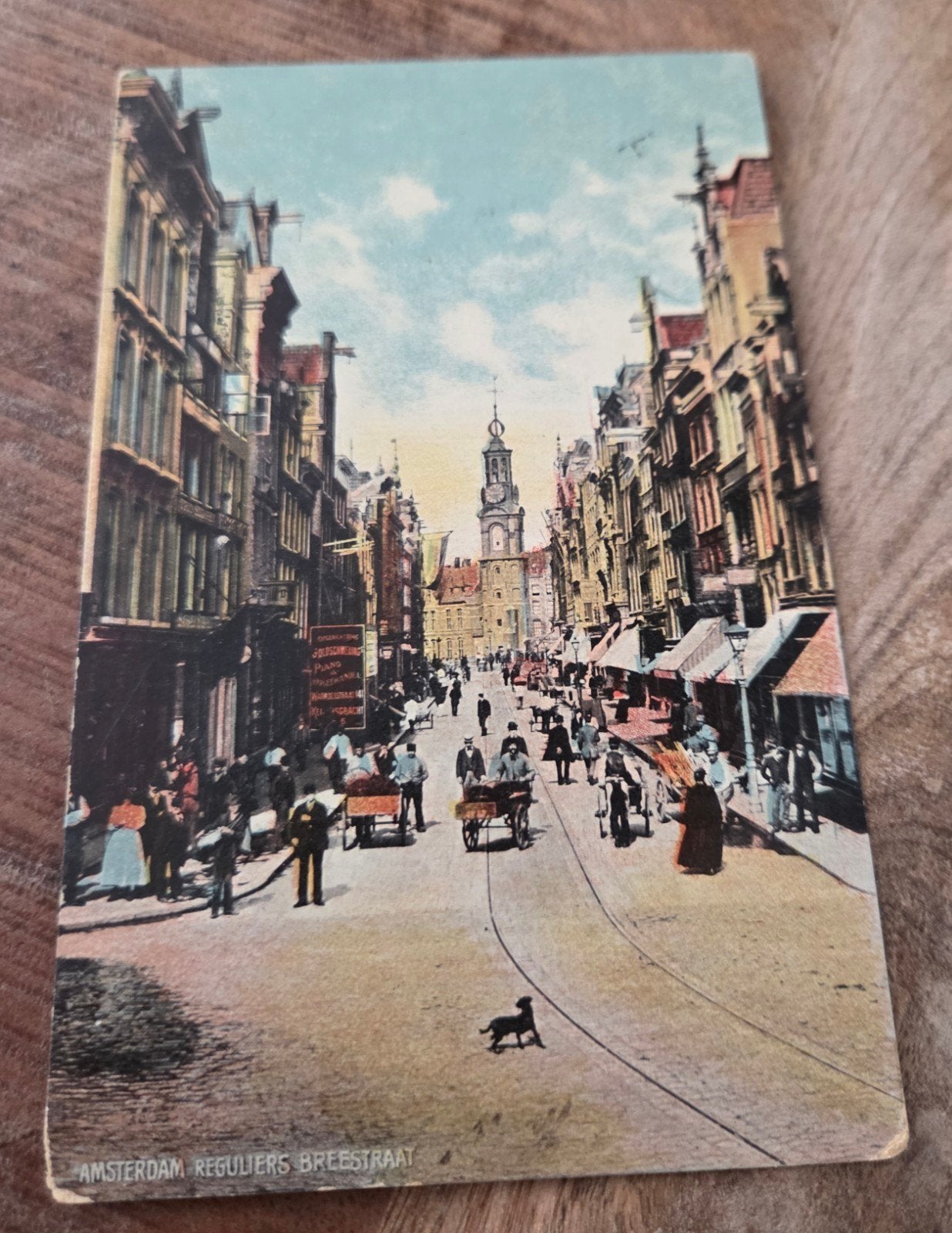Oude ansichtkaart Amsterdam Reguliersbreestraat, Verzenden, Voor 1920, Gelopen, Noord-Holland
