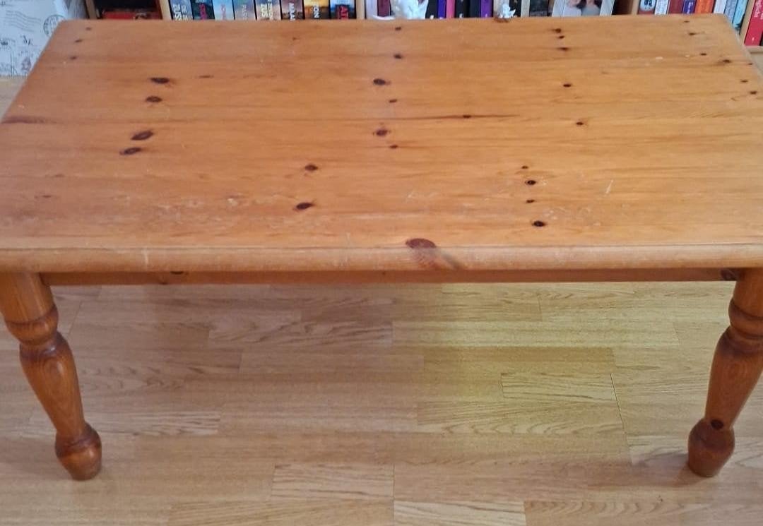 Houten tafel, Ophalen