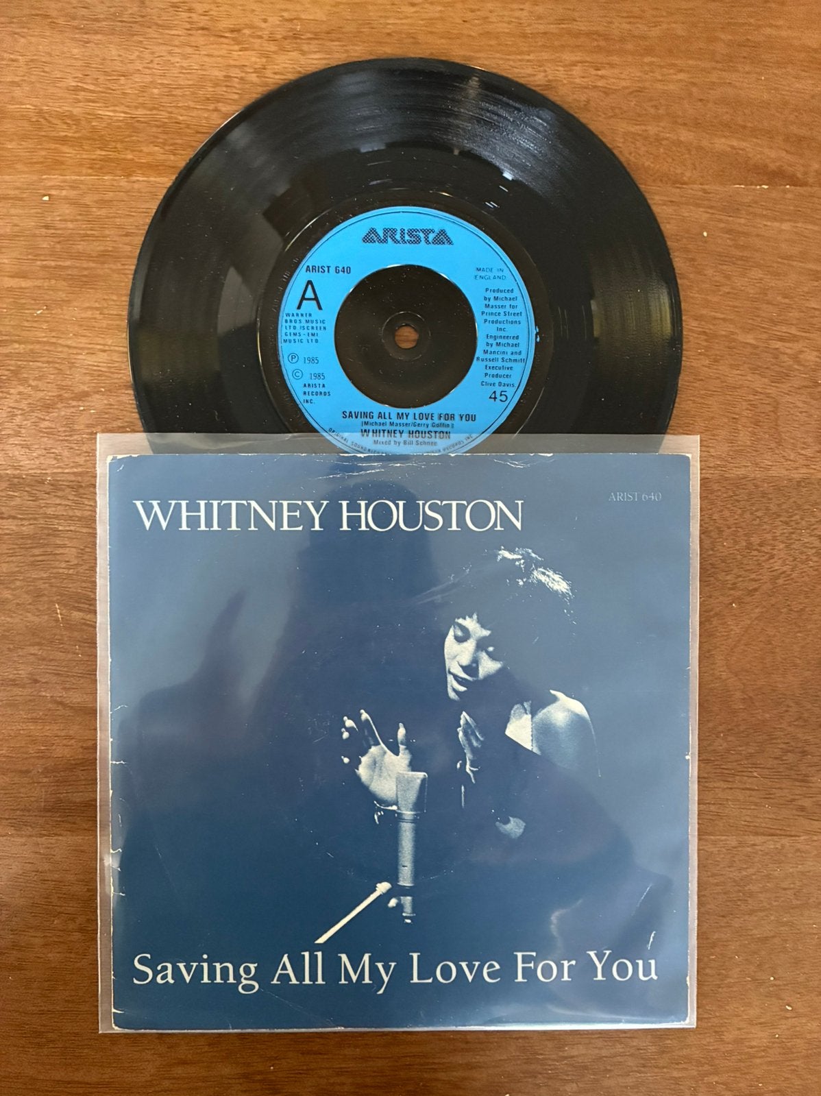Whitney Houston - Saving all my love for you / All at once, Cd's en Dvd's, Vinyl Singles, Ophalen of Verzenden, 7 inch