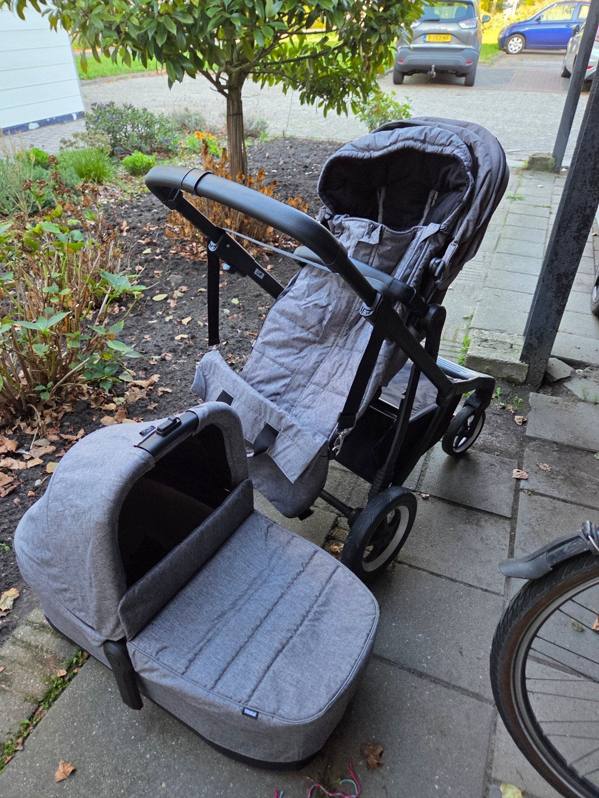 Thule Sleek kinderwagen met reiswieg, Ophalen, Gebruikt, Overige merken, Met reiswieg