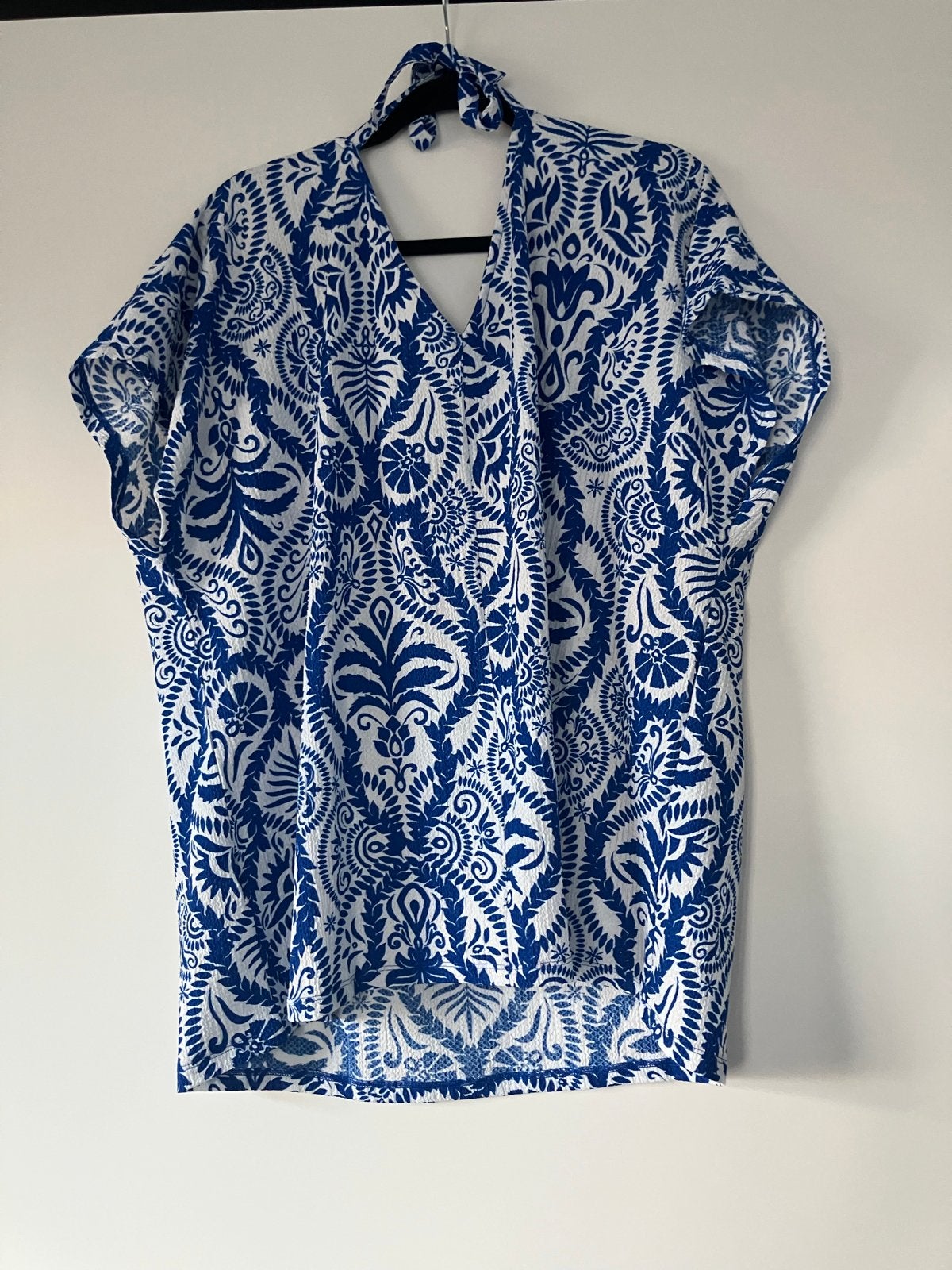 Top MS Mode wit blauw maat XL (48/50), Verzenden, Zo goed als nieuw, Maat 46/48 (XL) of groter, Blauw