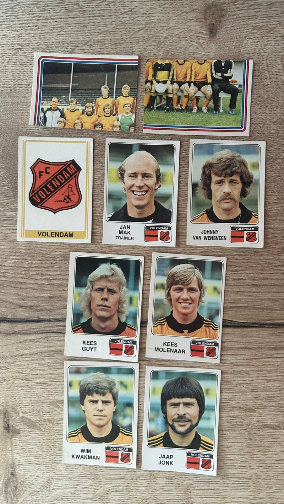 Panini Voetbal 79 plaatjes Volendam 9x, Ophalen of Verzenden, Zo goed als nieuw, Meerdere plaatjes