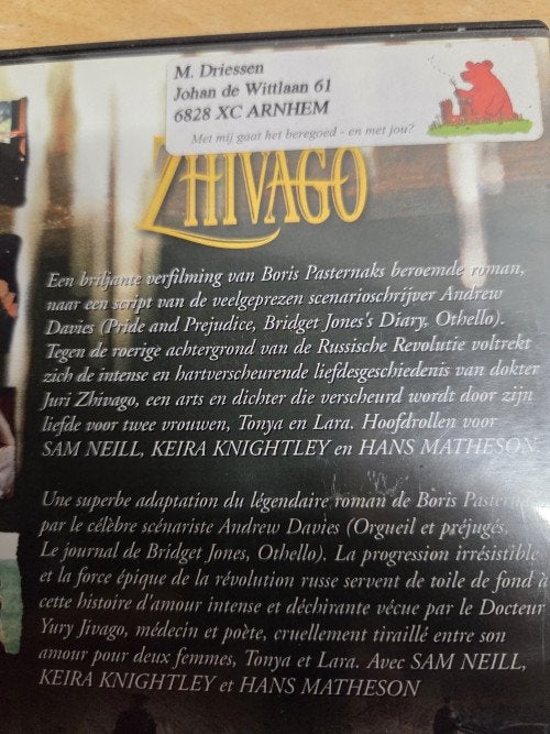 dvd doctor zhivago 2x disc, Ophalen of Verzenden