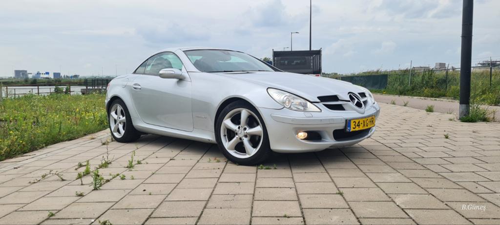 Mercedes-Benz SLK 1.8 Slk200 Kompr Roadster AUT 2006 Grijs, Automaat, Achterwielaandrijving, Zwart, 4 cilinders