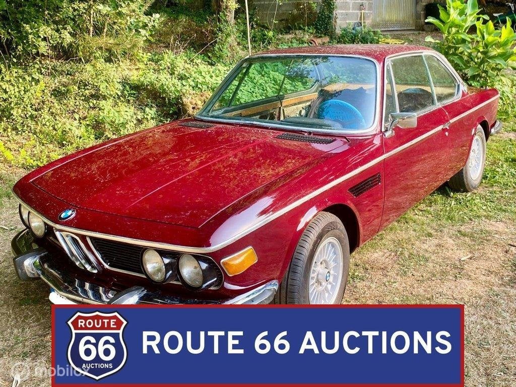BMW 3.0 CS | 1971 | Route 66 Auctions, Auto's, Overige carrosserieën, Zwart, Bedrijf, Handgeschakeld