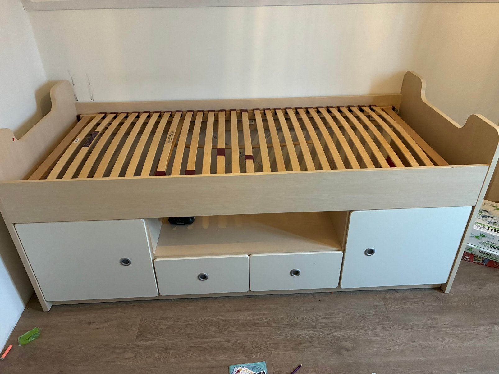 Hoogslaper met kast, Huis en Inrichting, Ophalen, Gebruikt, 90 cm, Eenpersoons