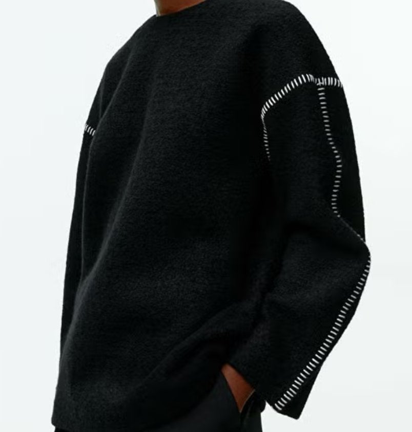 zwarte sweater soort boiled wool Arket mt S (M), Verzenden, Zwart, Zo goed als nieuw, Arket