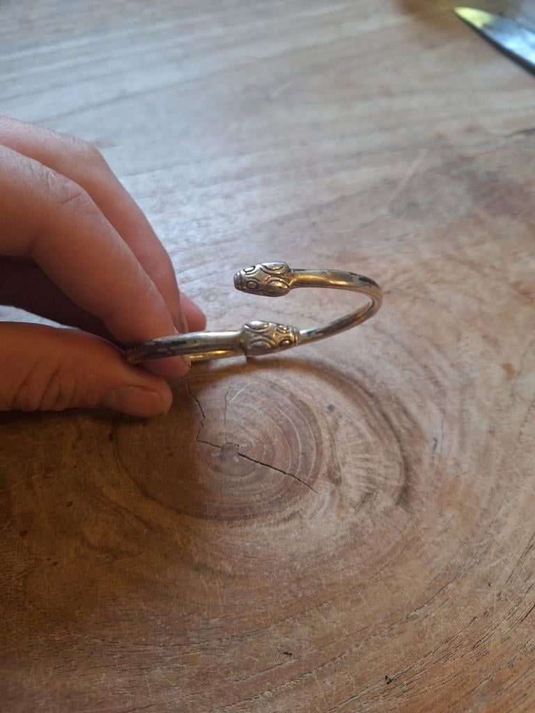 Zolotas armband - zilveren slangenarmband, Sieraden, Tassen en Uiterlijk, Armbanden, Ophalen of Verzenden, Gebruikt, Zilver, Zilver