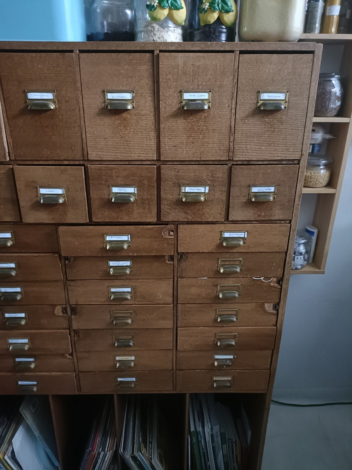 Antieke notaris kast / apothekerskast met veel lades, Antiek en Kunst, Ophalen
