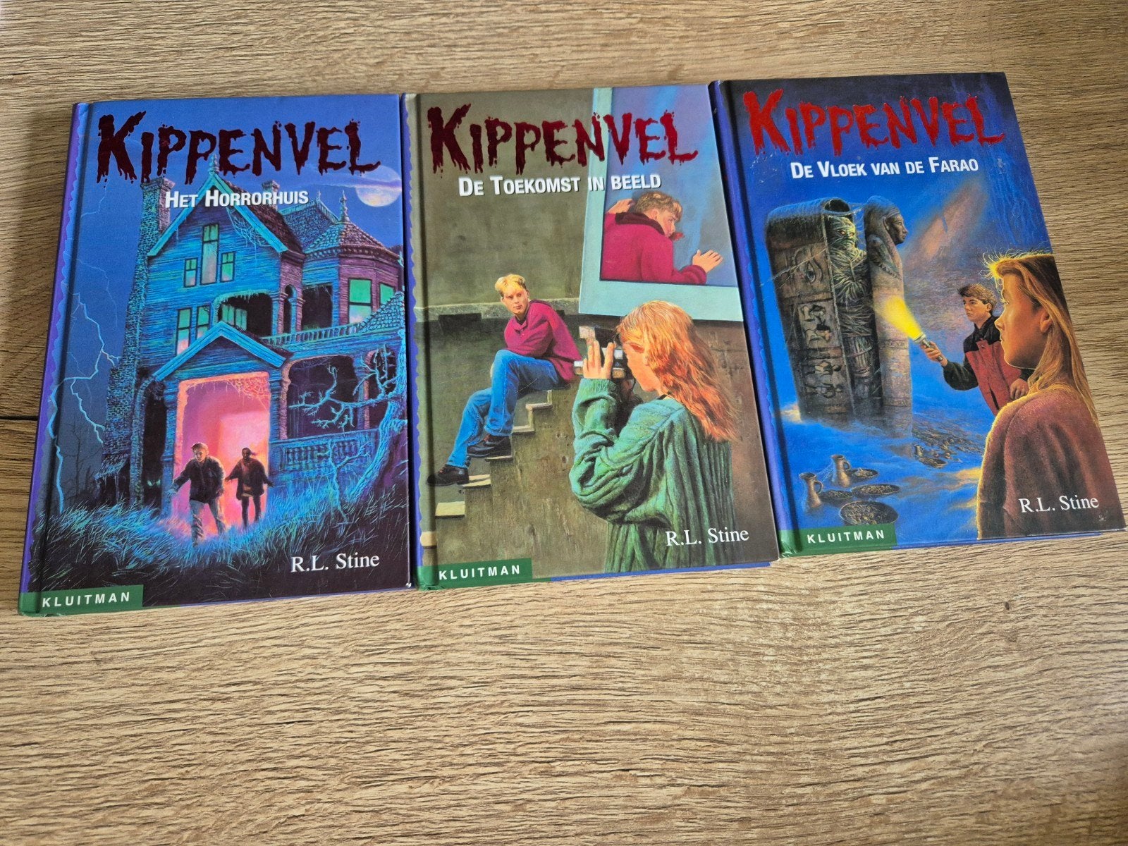 Kippenvel boeken R.L. Stine - Set van 3, Ophalen of Verzenden, Gelezen, R.L. Stine, Fictie