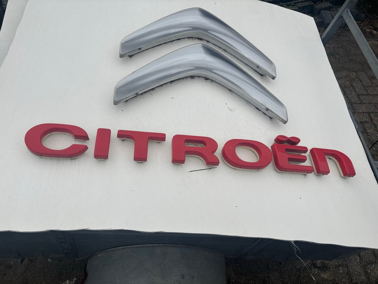 2x Groot Citroën Reclamebord - Uniek Decoratiestuk, Ophalen, Gebruikt