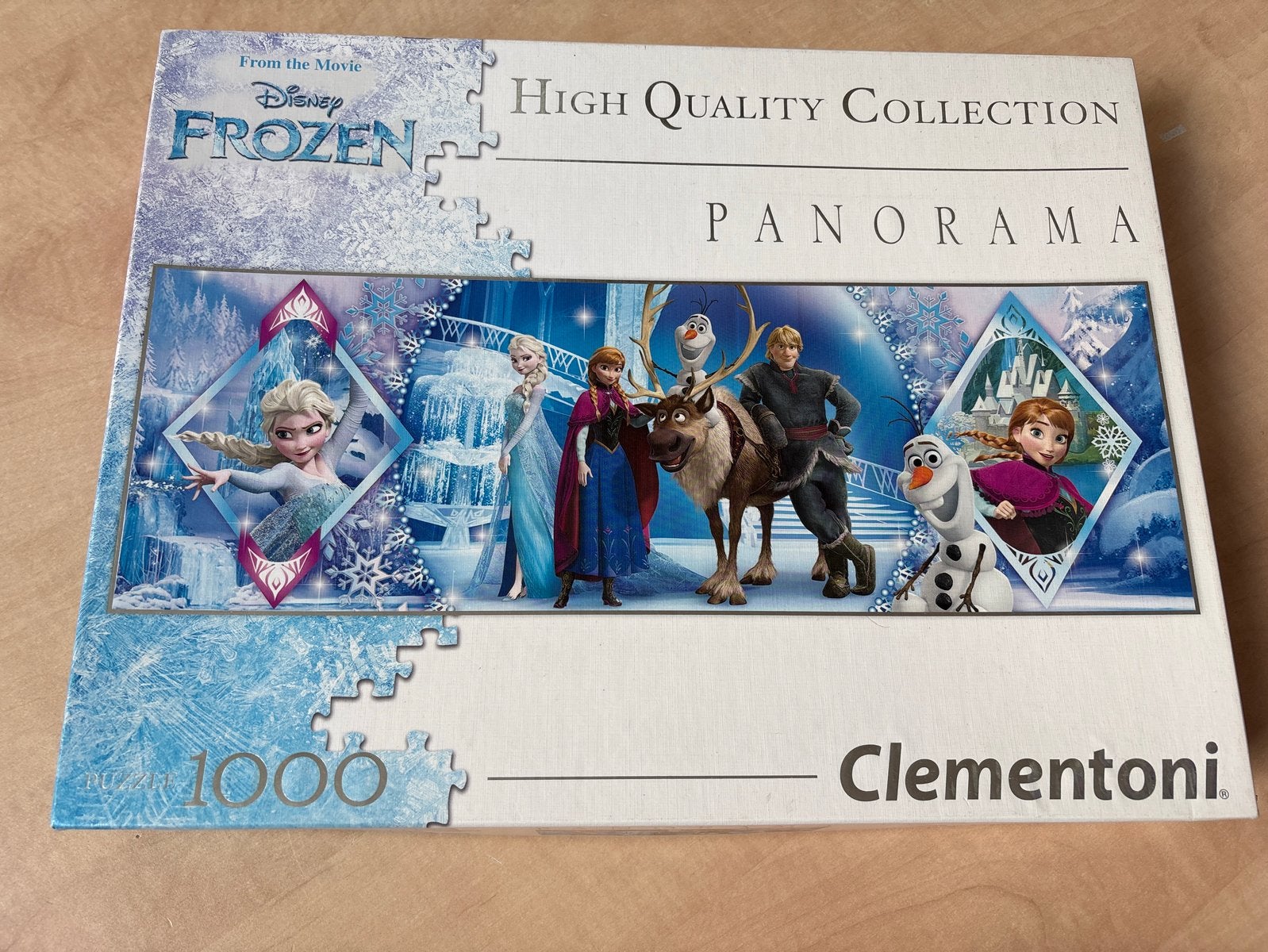 Frozen Panorama Legpuzzel 1000 stukjes Clementoni, Ophalen, 500 t/m 1500 stukjes, Gebruikt, Legpuzzel