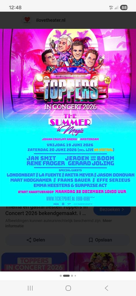Toppers in Concert 2026, Twee personen, Juni, Levenslied