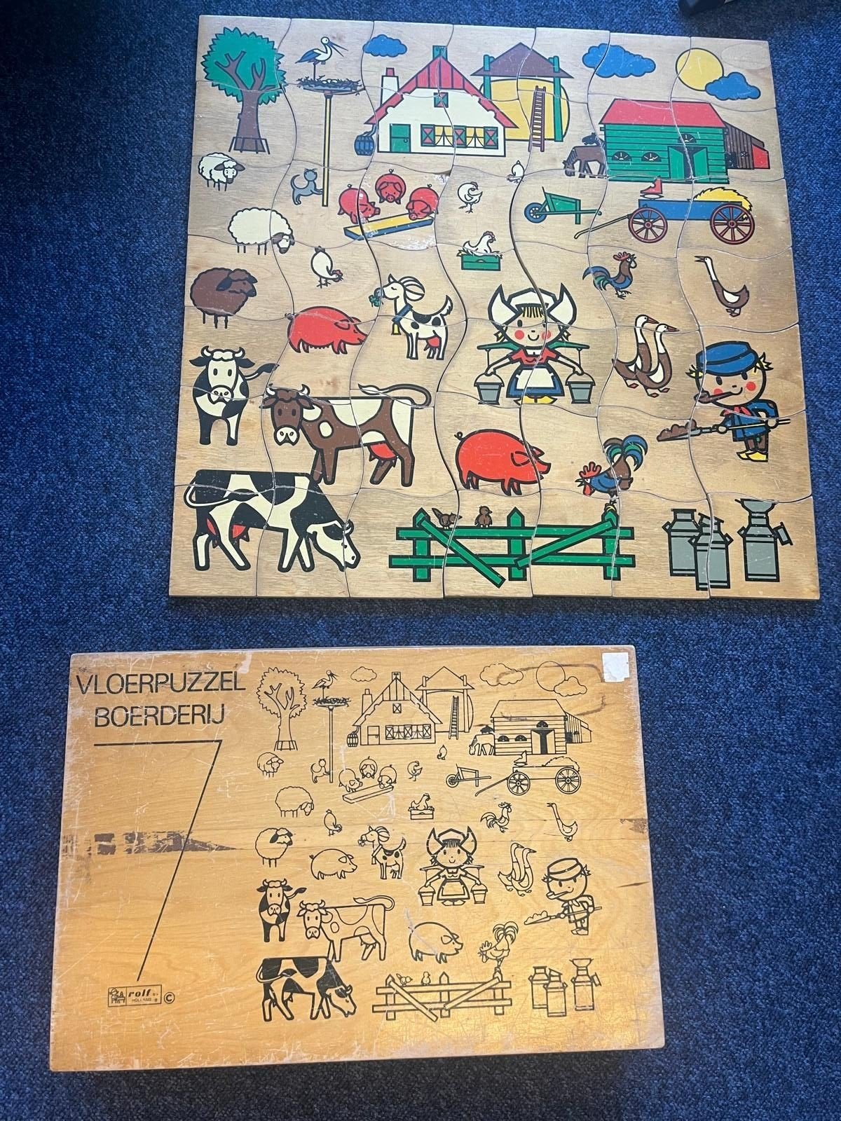 VLOER PUZZEL, BOERDERIJ, BROCANT, Antiek en Kunst, Ophalen of Verzenden