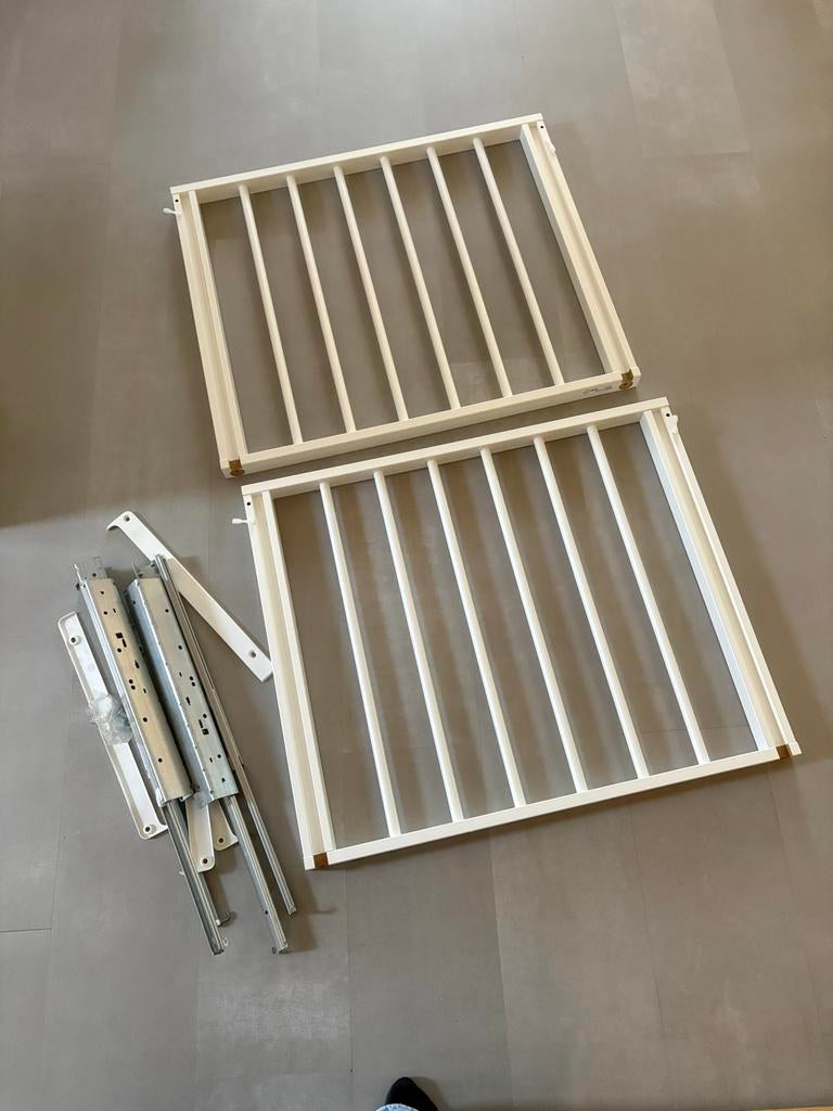 2 Uittrekbare broekhanger wit voor IKEA Pax, Overige materialen, Zo goed als nieuw, Minder dan 100 cm, Met hangruimte