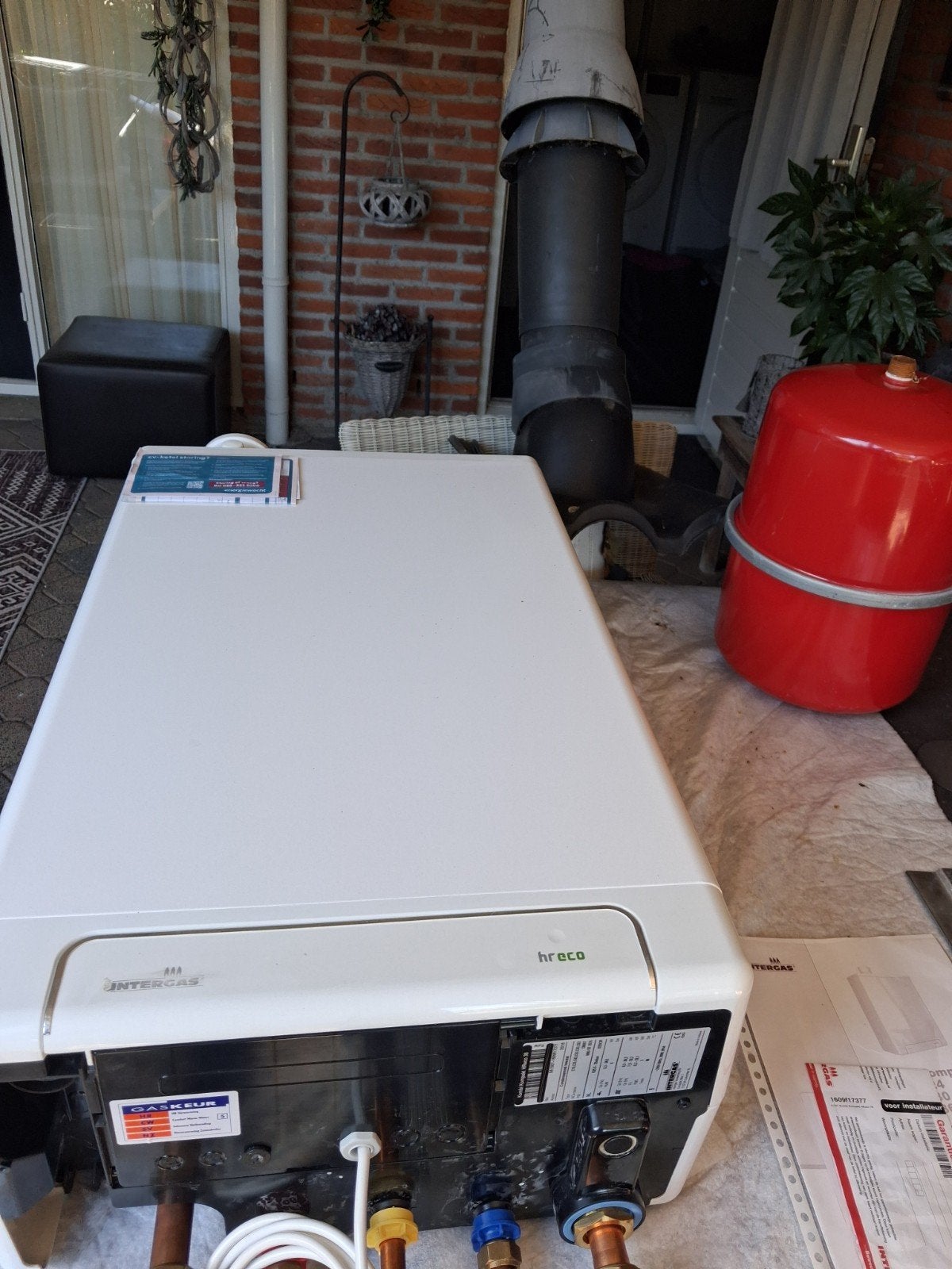 Intergas Kompakt HReco 36 CV-ketel - Zo goed als nieuw cw5, Doe-het-zelf en Verbouw, Hoog rendement (Hr), Cv-ketel of Combi-ketel