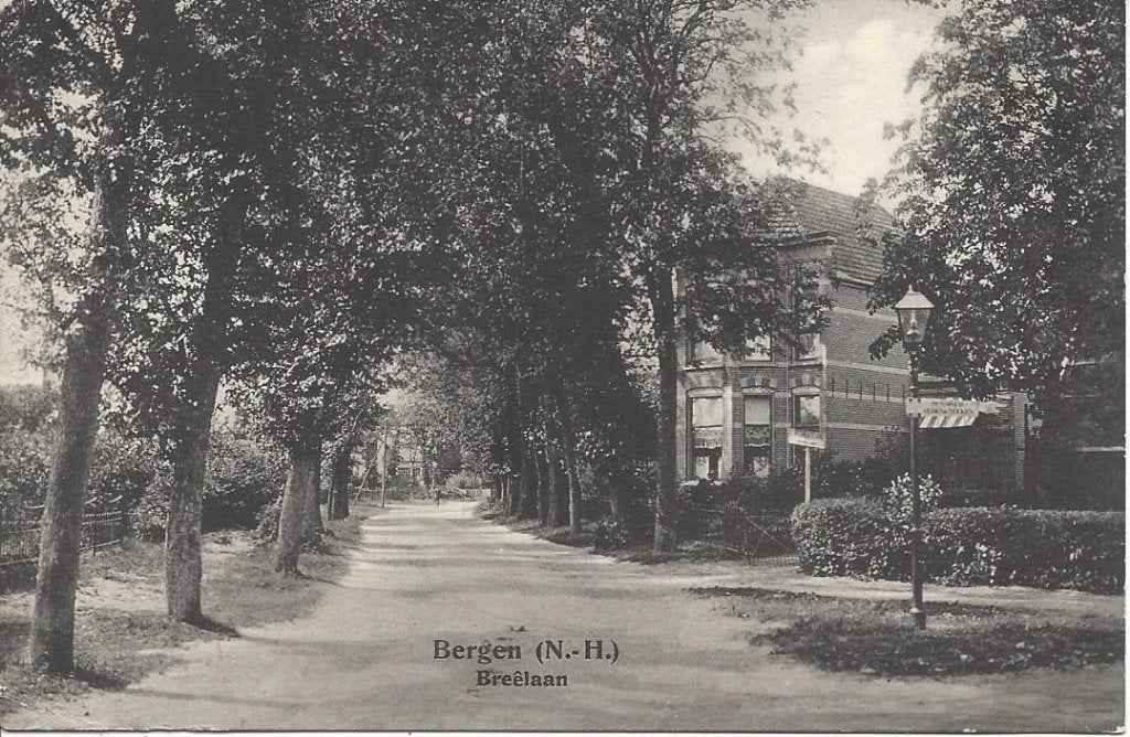 Bergen (N.H.) Breêlaan, gelopen 1912, Ophalen of Verzenden, Voor 1920, Gelopen, Noord-Holland