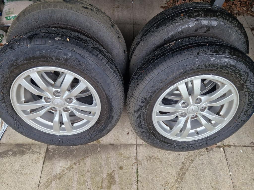 Mitsubishi velgen met TPMS,  steek 5x114,3. 215X70 R16., 215 mm, 16 inch, Banden en Velgen, Ophalen of Verzenden