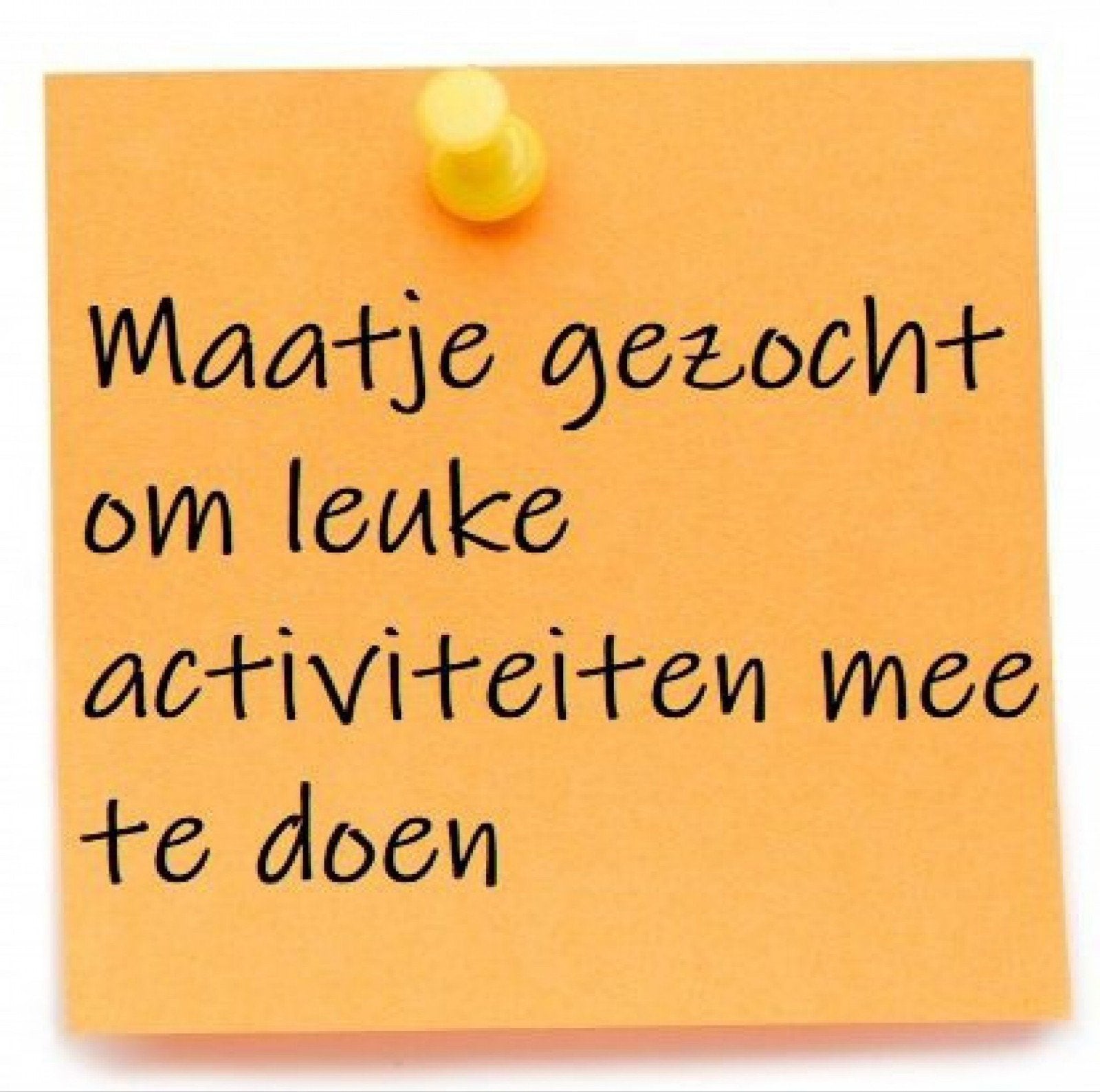 Man zoekt maatje voor een fijne vriendschap.