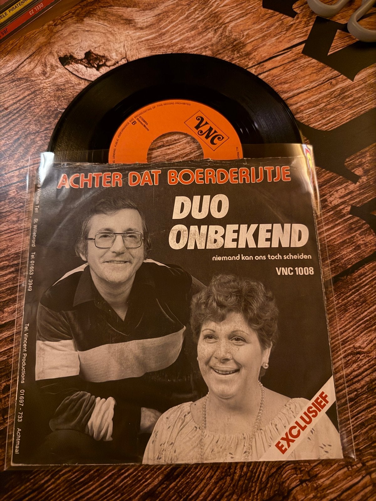 Duo Onbekend - Achter Dat Boerderijtje, Gebruikt, 7 inch, Ophalen of Verzenden, EP