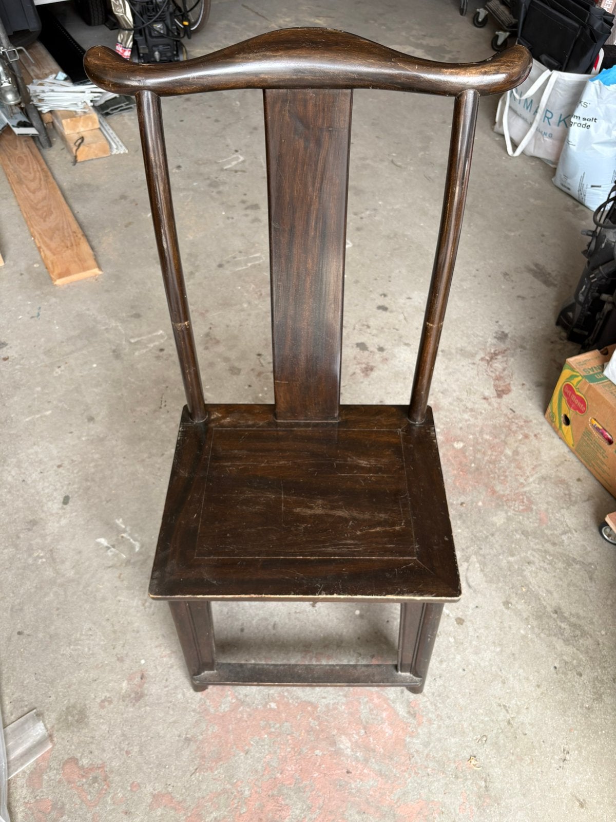 Antieke Chinese Hoed Stoel - Massief Hout, Antiek en Kunst, Antiek | Meubels | Stoelen en Banken, Ophalen