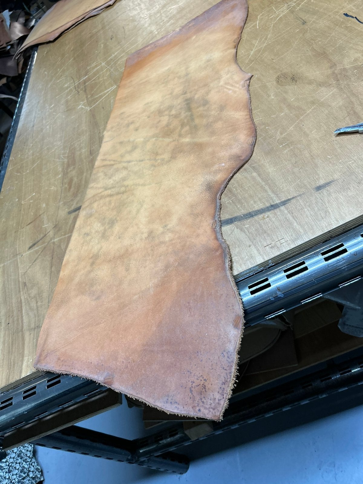 Naturel patina-vintage tuigleer 3,5 mm dikte half soepel 6, Leer of Kunstleer, Ophalen of Verzenden, Zo goed als nieuw, 30 tot 120 cm