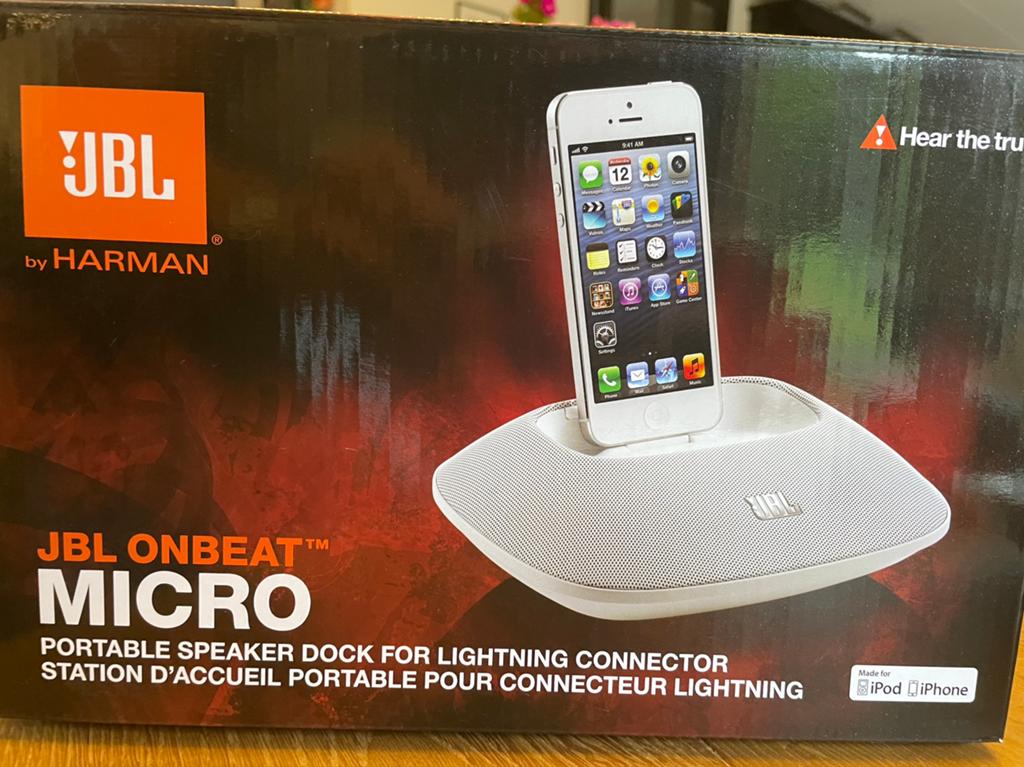 JBL portable speaker dock micro/lightning connection, wit, Audio, Tv en Foto, Luidsprekers, Gebruikt, JBL, Overige typen, Ophalen of Verzenden