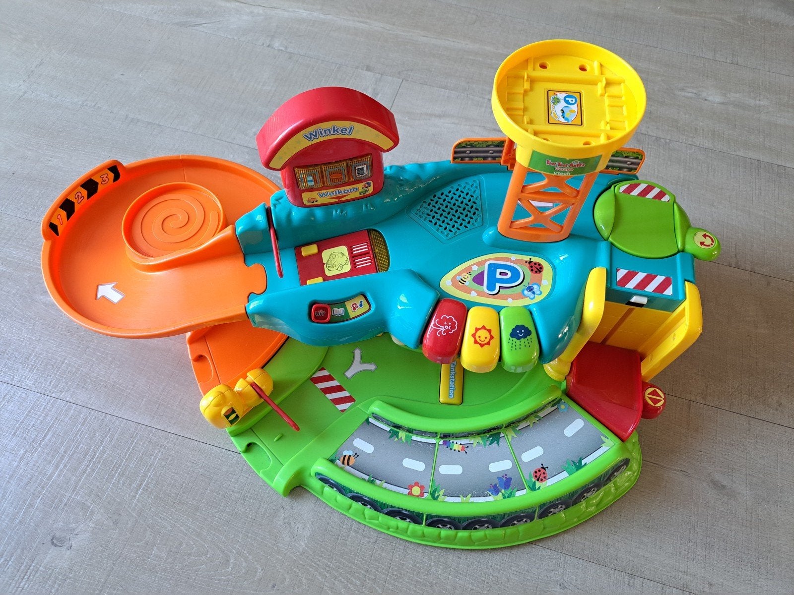 VTech Toet Toet Auto's Garage met Takelwagen, Ophalen, Gebruikt