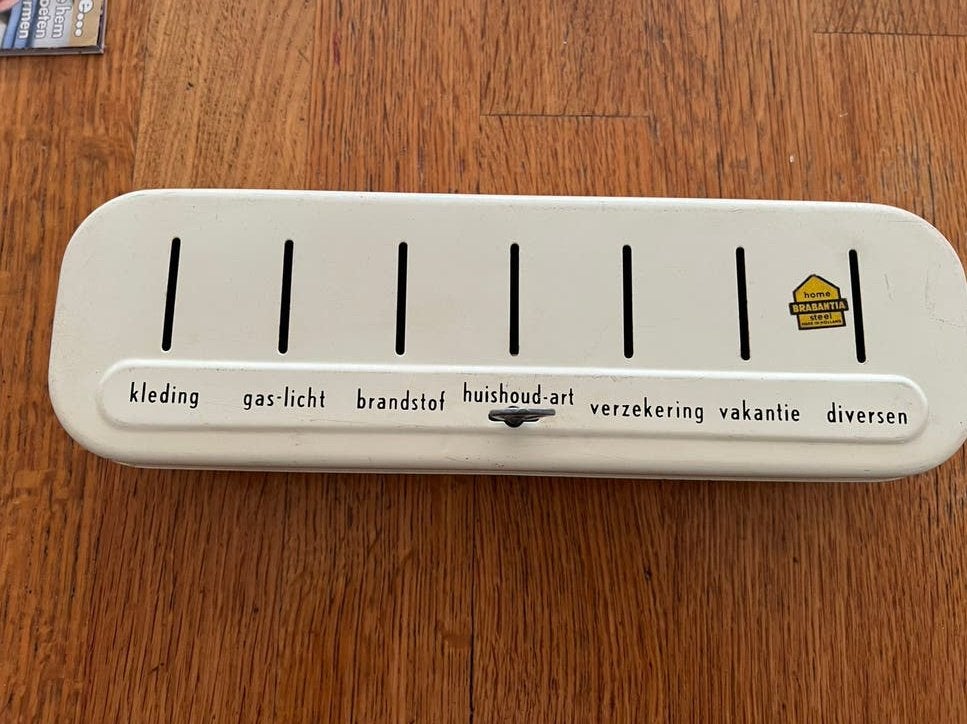 Retro Brabantia spaarpot, Ophalen of Verzenden, Zo goed als nieuw, Metaal of Blik, Overige thema's