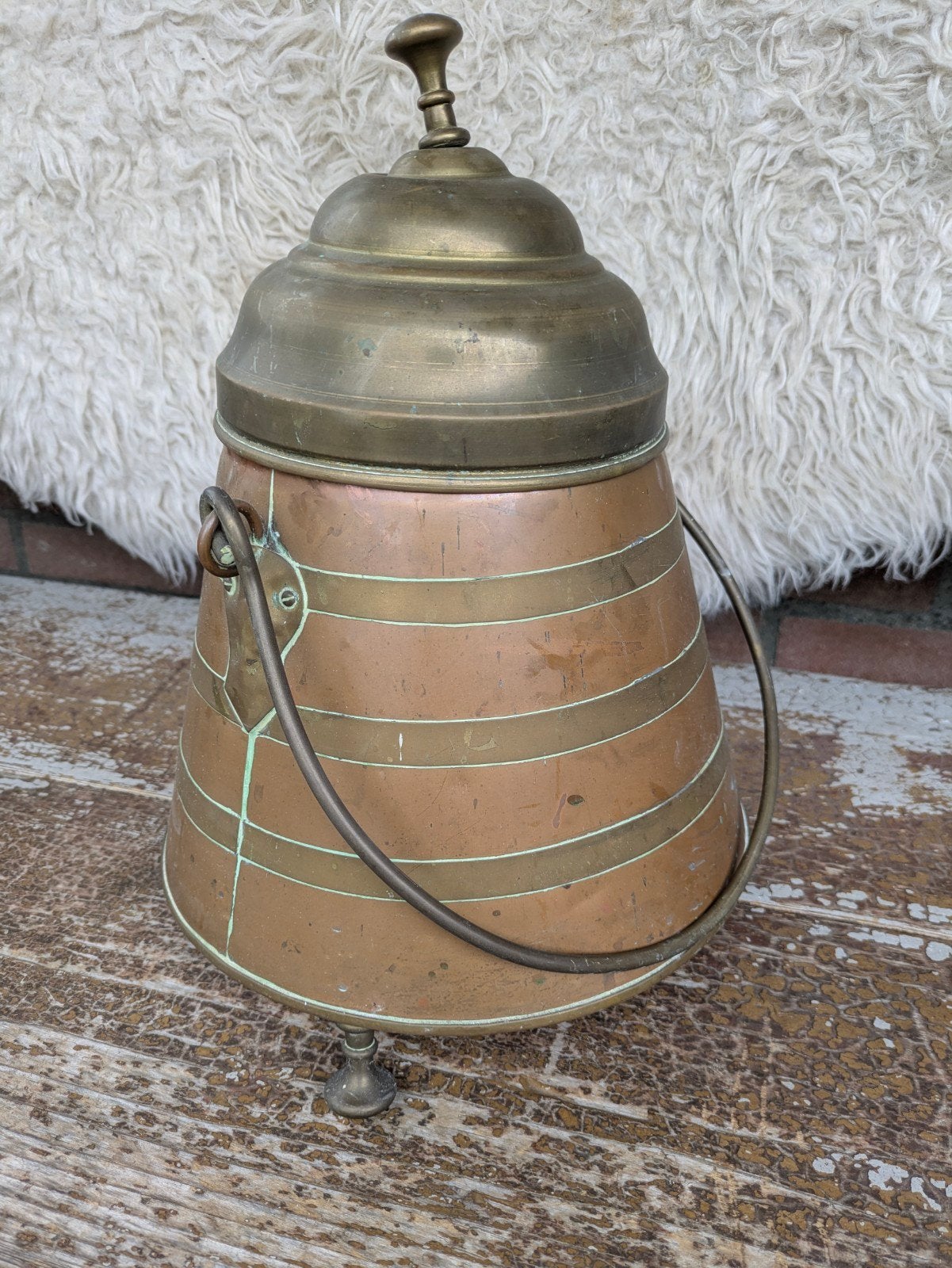 Antieke koperen doofpot, Antiek en Kunst, Ophalen of Verzenden