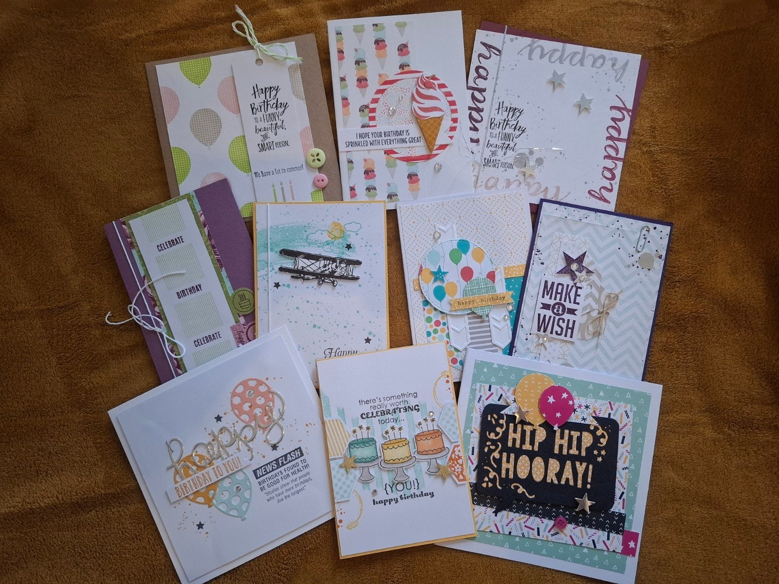 Set van 10 verjaardagskaarten inclusief enveloppe, Ophalen of Verzenden, Nieuw, Overige thema's