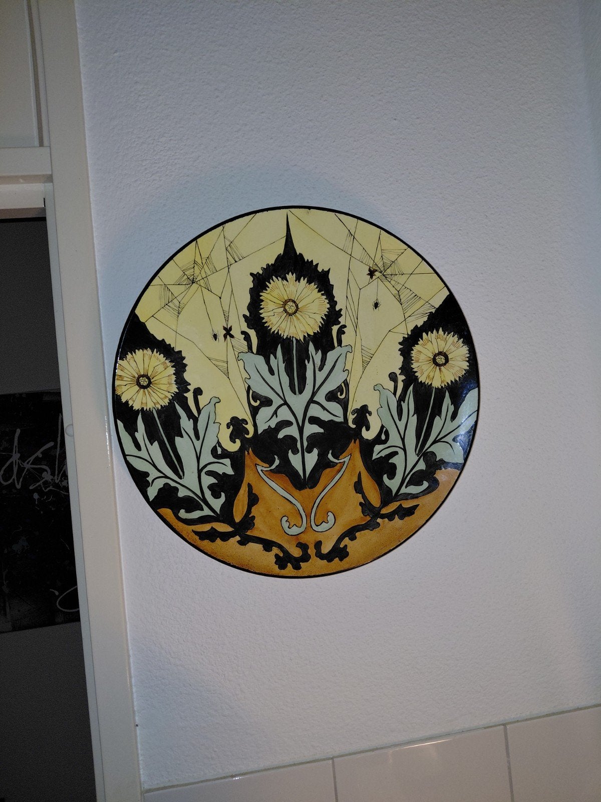 zeldzaam art nouveau jugendstil wandbord brantjes purmerend, Antiek en Kunst, Ophalen