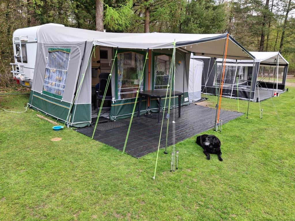 Chateau Calista 390 caravan uit 1998, Caravans en Kamperen, Caravans, Chateau, Treinzit, Particulier, Luifel
