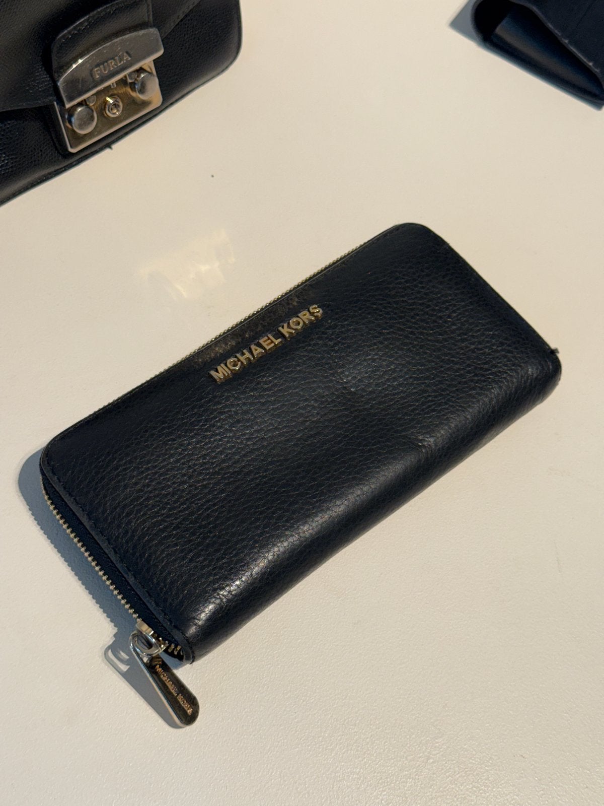 Michael Kors portemonnee zwart met rits, Sieraden, Tassen en Uiterlijk, Ophalen of Verzenden, Gebruikt, Zwart, Overige merken