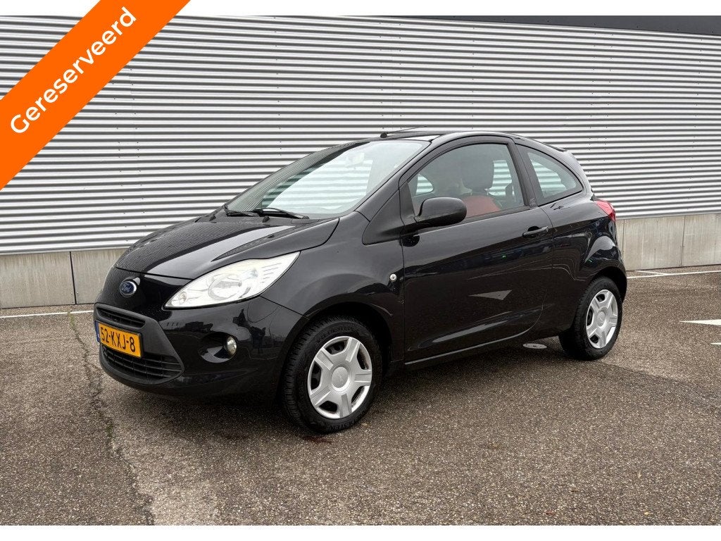 Ford Ka 1.2 Titanium Airco|Elc Ramen|NW APK (bj 2010), Gebruikt, 1242 cc, 4 stoelen, Zwart