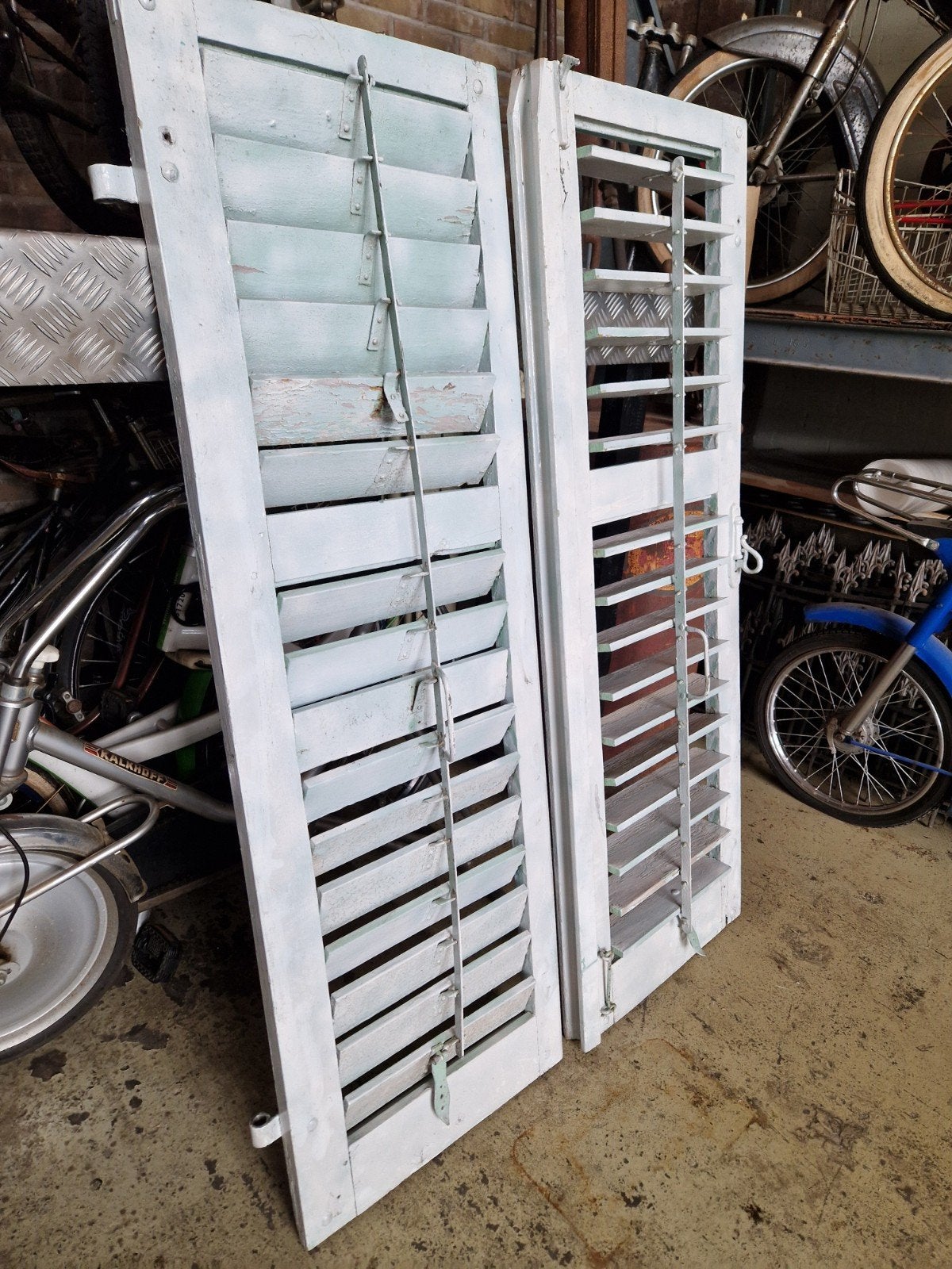 Franse louvres/raam luiken, Ophalen, Gebruikt, 80 tot 120 cm, Overige typen