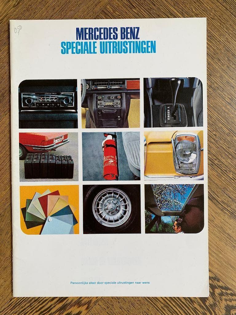 Brochure folder Mercedes-Benz Speciale uitrustingen 1974, Zo goed als nieuw, Mercedes-Benz, Mercedes, Ophalen of Verzenden