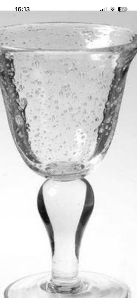 ARTLAND IRIS. —  WINE/WATER GLASSES.(6).( BIOT)., Ophalen of Verzenden, Zo goed als nieuw, Overige typen