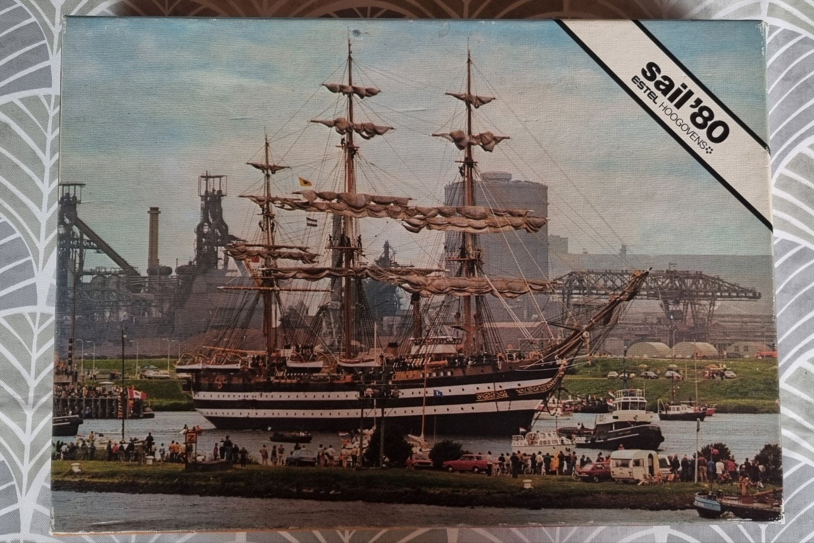 Vintage Legpuzzel Sail '80 Estel Hoogovens, Hobby en Vrije tijd, Ophalen of Verzenden, 500 t/m 1500 stukjes, Gebruikt, Legpuzzel