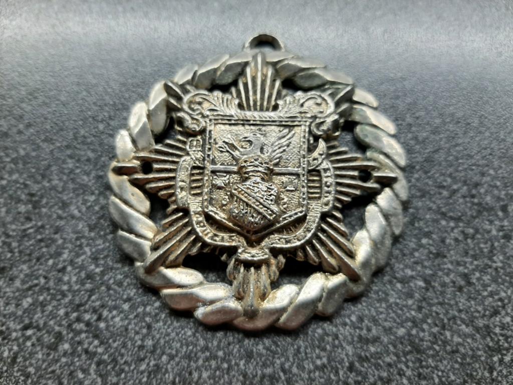 Heraldiek Medaillon  - Crown Dragon 1970 / 60 mm.rond ., Postzegels en Munten, Ophalen of Verzenden, Overige materialen
